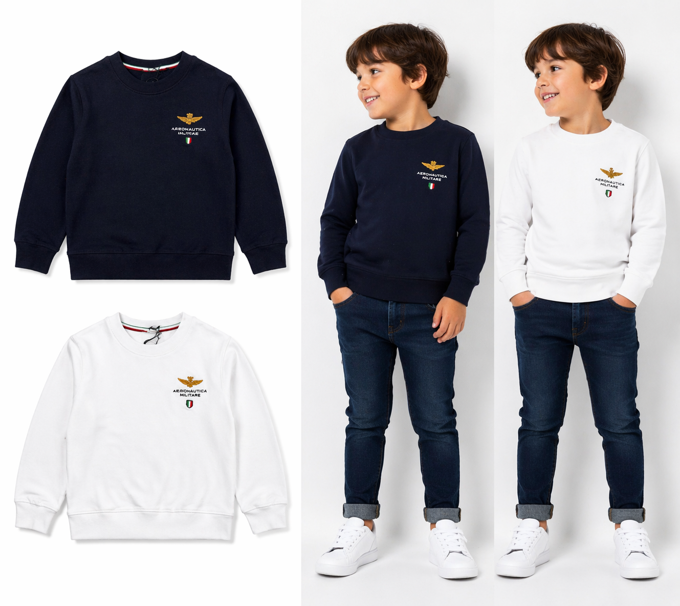 Felpa Aeronautica Militare ✨ Disponibile in blu e bianco… essenziale, elegante e perfetta per ogni giorno 🤍💙